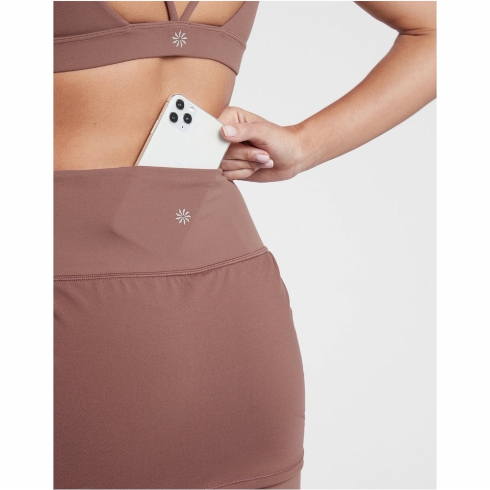 Athleta (Hearth Rose) Brown Skirted Leggings NWT SZ XL - Picture 6 of 16